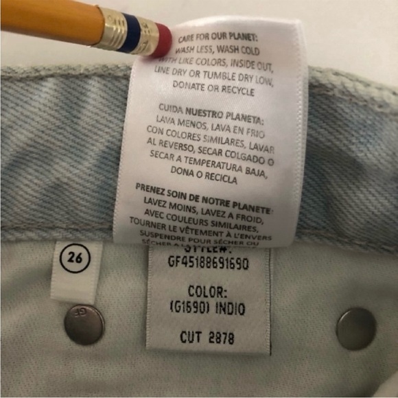 GRLFRND Karolina High Rise Cotton Button Fly Straight Crop Jeans NWT - Picture 8 of 10